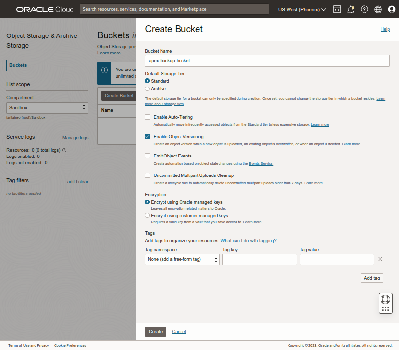 Export APEX workspace and schema in Oracle cloud | Jari's APEX Blog